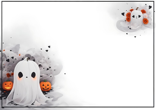 Gelukkig halloween achtergrondbannerpatroon