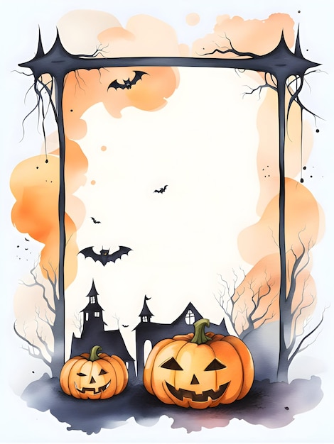 Gelukkig halloween-frame met kopieerruimte