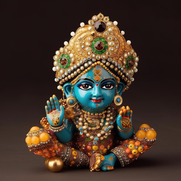 Gelukkig Krishna Janmashtami laddu gopal Generatieve ai