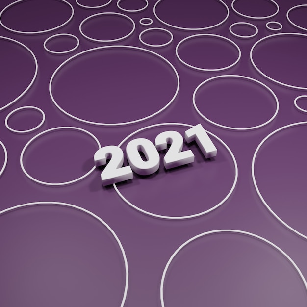 Foto gelukkig nieuw jaar 2021 3d-rendering