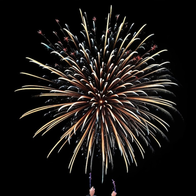 Foto gelukkig nieuwjaar vuurwerk confetti achtergrond afbeeldingen collecties schattige behang ai gegenereerd