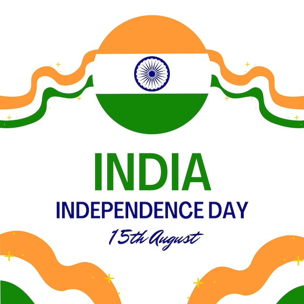 Gelukkig onafhankelijkheidsdag india15 augustus achtergrond vector illustratie ontwerp