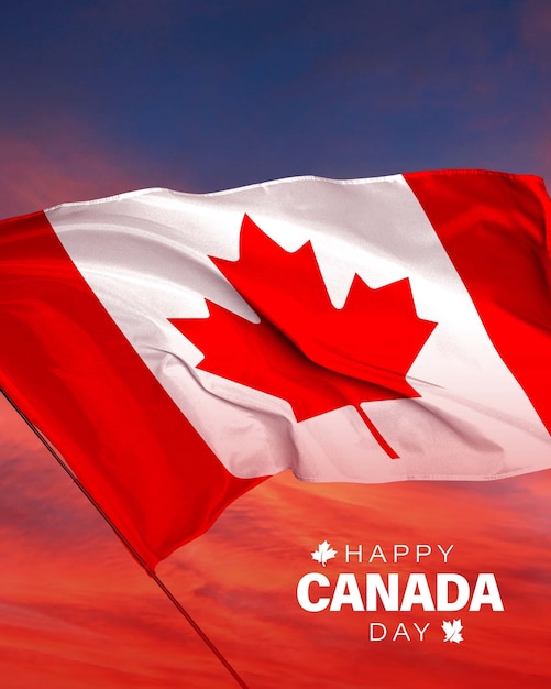 Gelukkige Canada dag banner collage