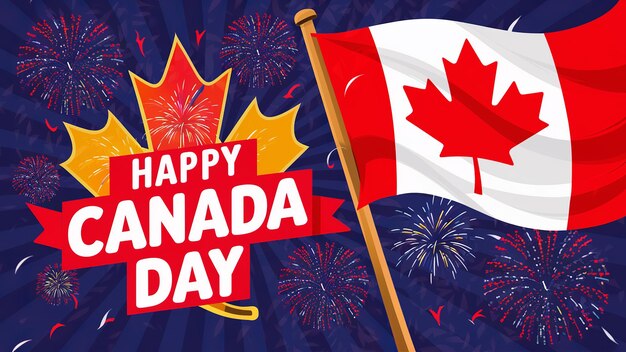 Gelukkige Canada Day banner voor Canada dag