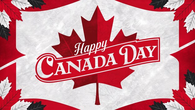 Foto gelukkige canada day banner voor canada dag