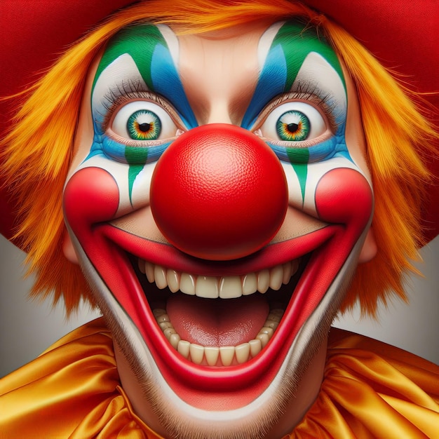 Foto gelukkige clown gezicht