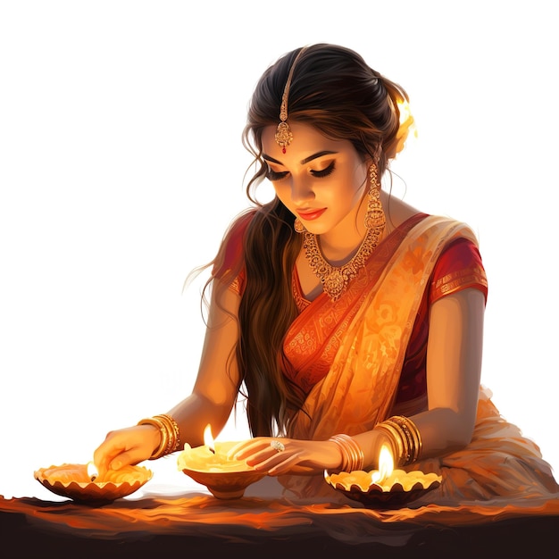 Gelukkige Diwali-illustratie van Burning Diya op Happy Diwali Diwali-viering Festival van lichten met achtergrond