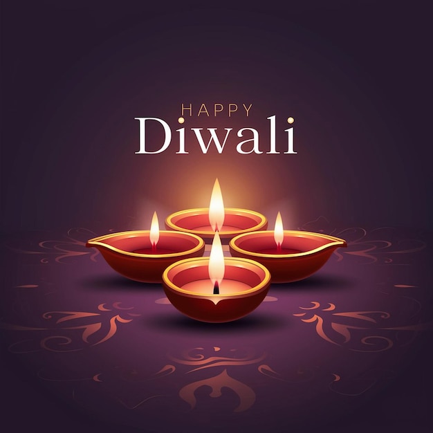 Gelukkige Diwali Indiase festival viering concept 3d