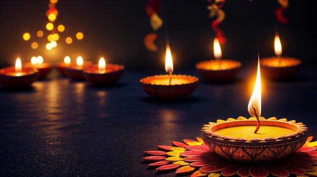 Foto gelukkige diwali mooie achtergrond afbeelding