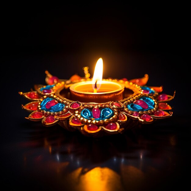 Gelukkige Diwali mooie Diya-achtergrond