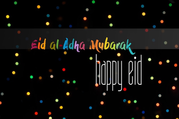 Foto gelukkige eid aladha eid mubarak-groet viering van moslimvakantie