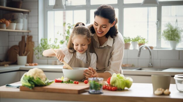 Gelukkige familie in de keuken