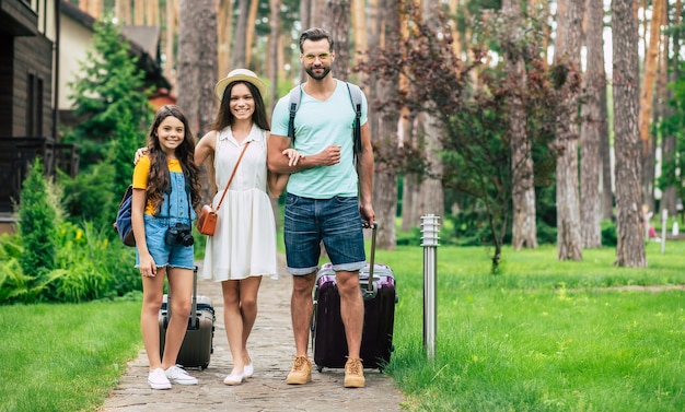 gelukkige familie op vakantie