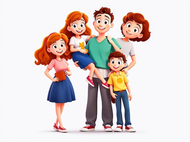 gelukkige familie vector illustratie van een cartoon stijl