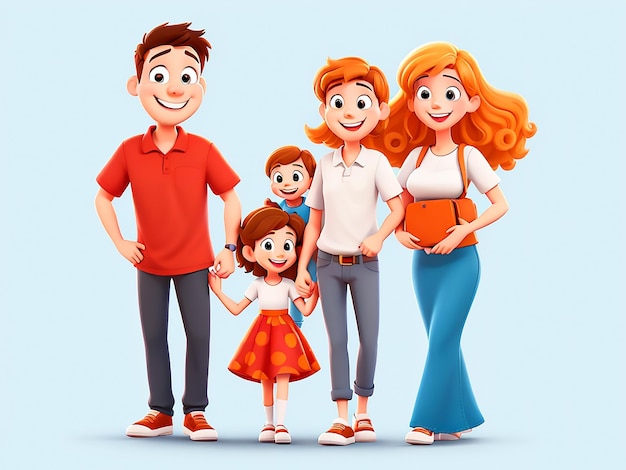 gelukkige familie vector illustratie van een cartoon stijl