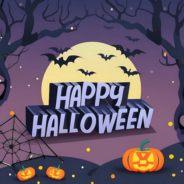 Gelukkige Halloween Banner door AI gegenereerd