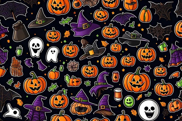 Gelukkige Halloween-stickerspictogrammen