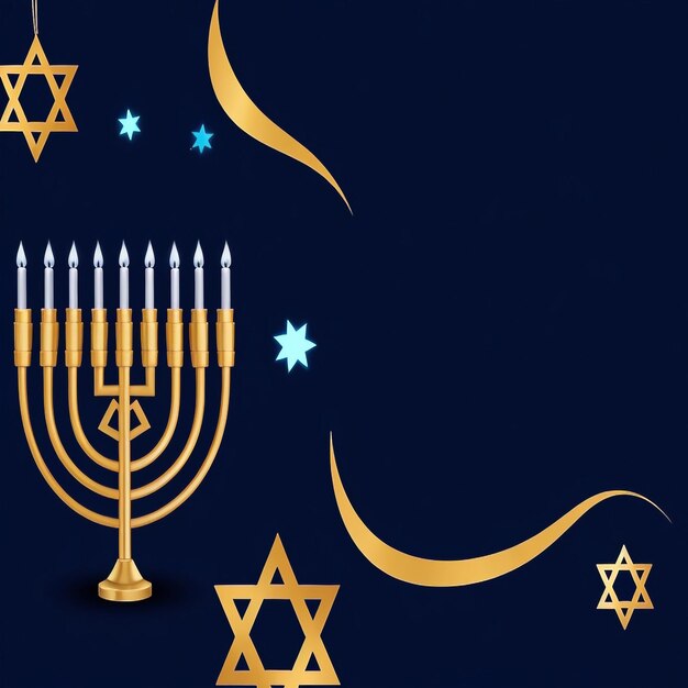 Gelukkige Hanukkah ster David achtergrond beelden collecties schattige behang ai gegenereerd