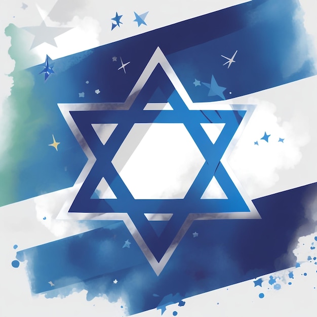 Gelukkige Hanukkah ster David achtergrond beelden collecties schattige behang ai gegenereerd