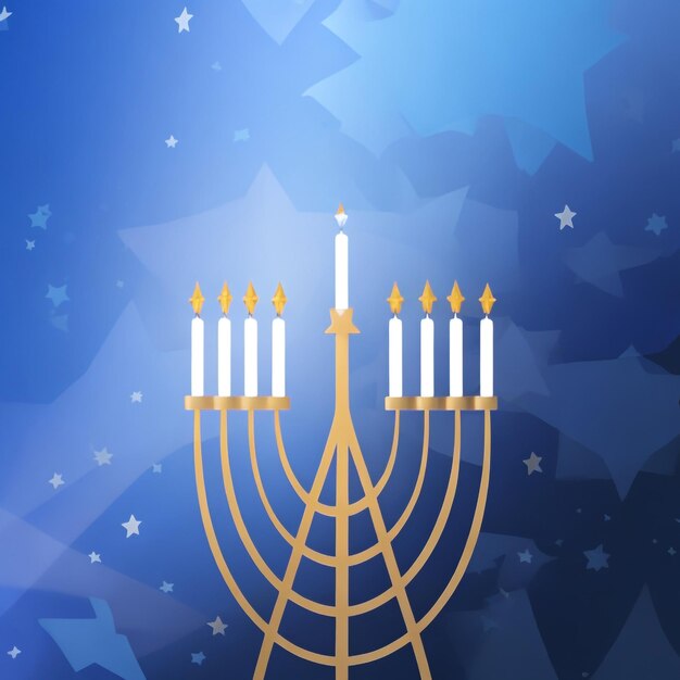 Gelukkige Hanukkah ster David achtergrond beelden collecties schattige behang ai gegenereerd