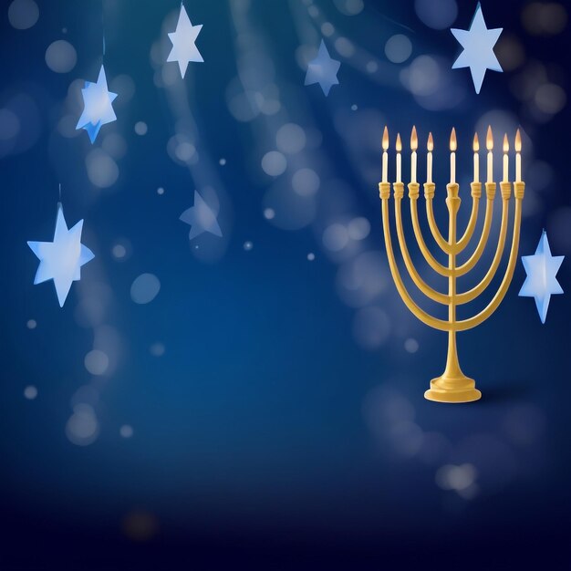 Gelukkige Hanukkah ster David achtergrond beelden collecties schattige behang ai gegenereerd