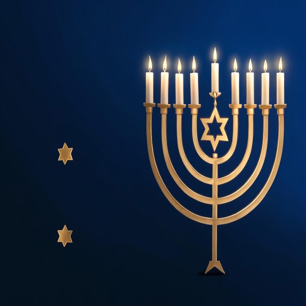 Foto gelukkige hanukkah ster david achtergrond beelden collecties schattige behang ai gegenereerd