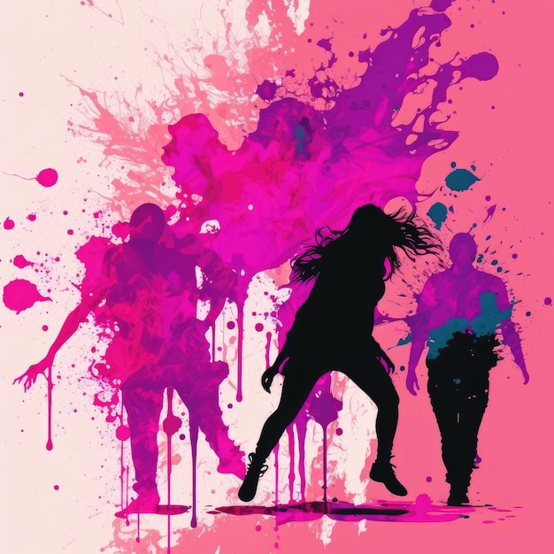 Gelukkige Holi Achtergrond Illustratie AI Generatief