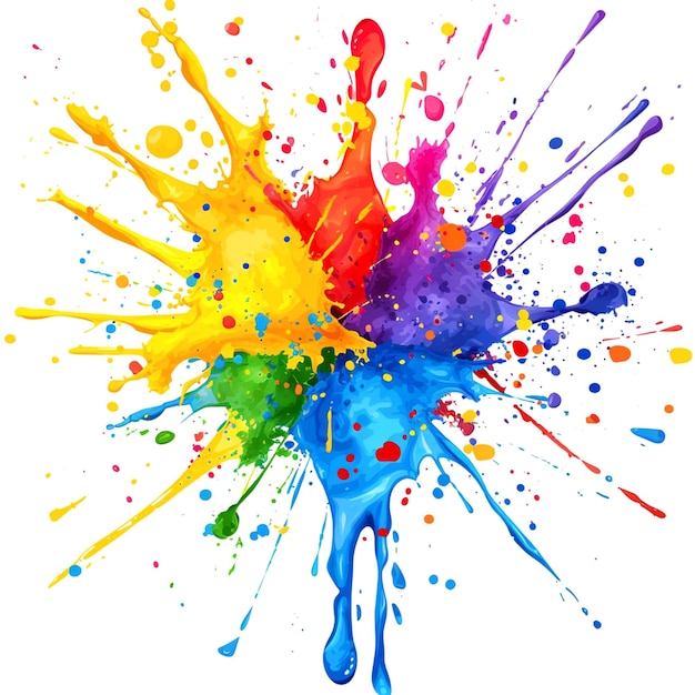 Gelukkige holi achtergrond met kleurrijke kleuren splash