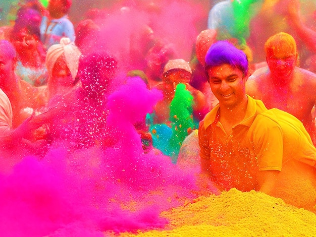 Foto gelukkige holi achtergrondbeelden gedownload