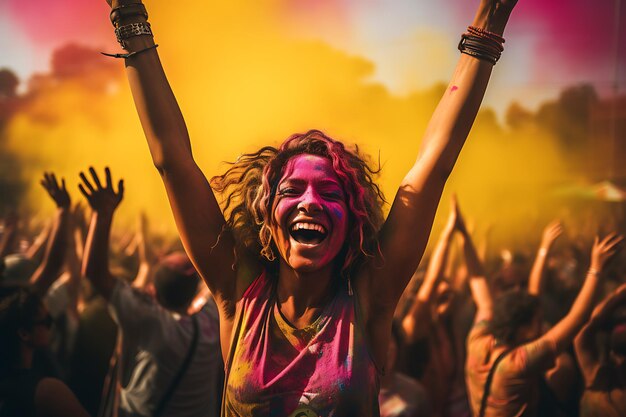 Gelukkige Holi festival social media berichten