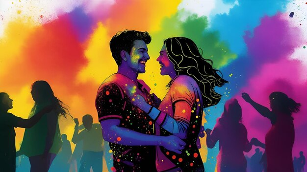 Foto gelukkige holi poster