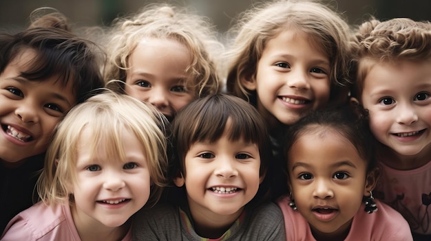 Foto gelukkige kinderdag in papieren kunststijl op witte achtergrond geïsoleerde grafische sjabloon witte kleur achtergrond gelukkige vrolijke familie mooie familie gelukkige familiedag