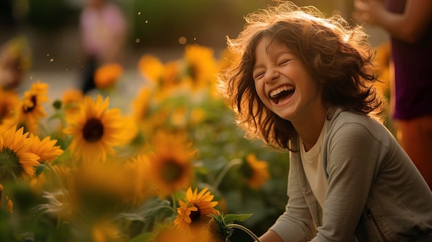 Gelukkige kinderen die samen lachen