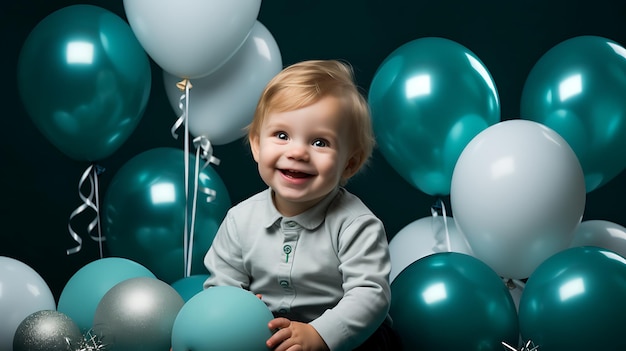 Gelukkige kinderen Nieuwjaar vieren Feest met kopieerruimte