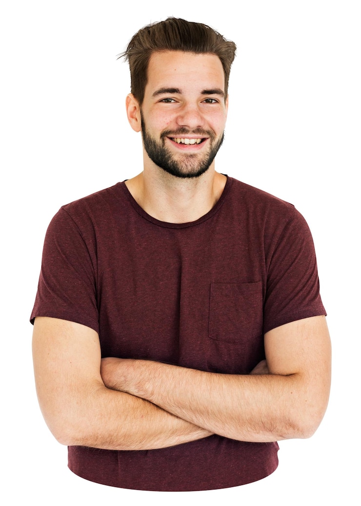 Foto gelukkige man png element doorzichtige achtergrond
