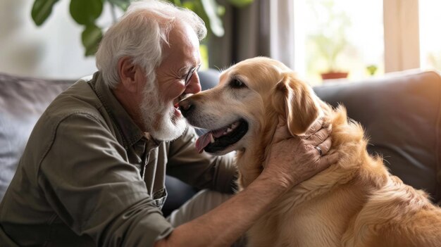 Gelukkige mensen thuis met favoriete huisdieren liefde en vriendschap pragma