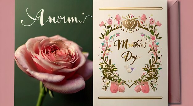 gelukkige moederdag kaart met schattige bloemen en bladeren decoratie vector illustratie ontwerp