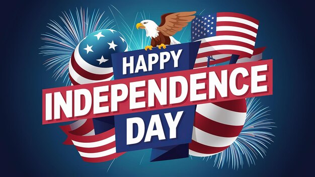 Gelukkige onafhankelijkheidsdag 4 juli USA onafhankelijkheid USA Generative ai