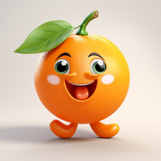 Gelukkige oranje cartoon mascotte