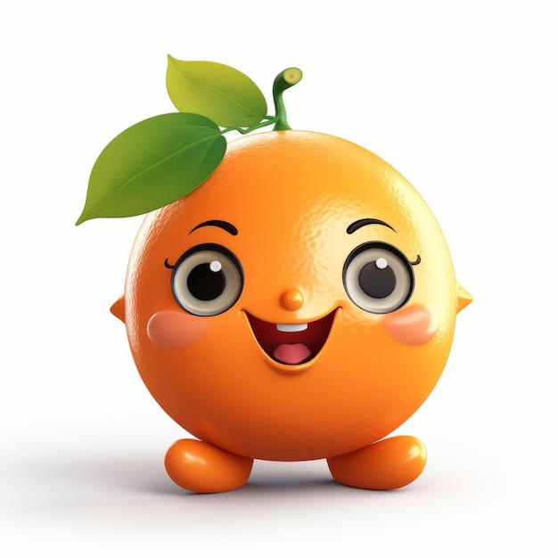 Gelukkige oranje cartoon mascotte