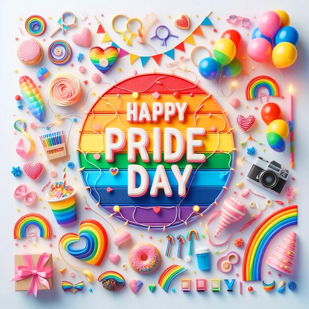 Gelukkige Pride Day achtergrond Symbool van Vrijheid met regenboog op de achtergrond