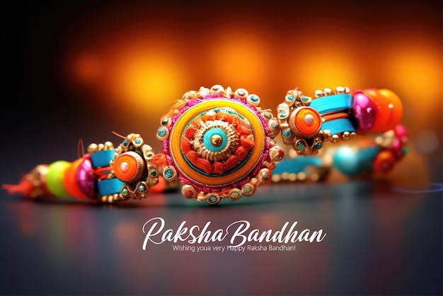 Gelukkige Raksha Bandhan Indiase festival viering ai gegenereerd