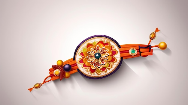 Gelukkige Raksha bandhan met geïsoleerde rakhi Generatieve ai