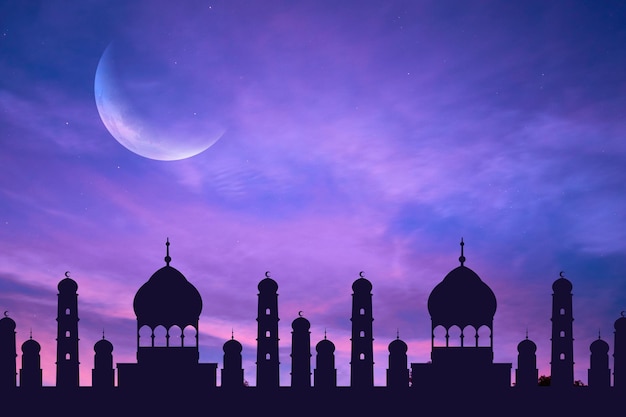 Gelukkige ramadan gelukkige eid ramadan eid islamitische maan islamitische groet en ramadan kareem achtergrond