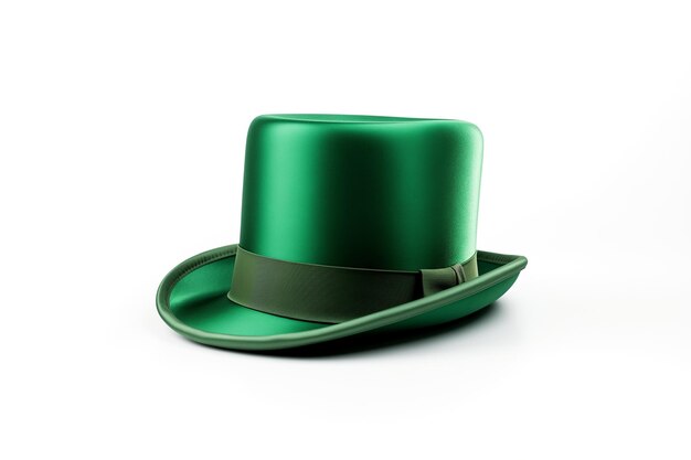 Gelukkige St. Patrick's Day leprechaun groene hoed geïsoleerd op een witte achtergrond