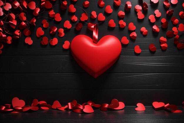Gelukkige Valentijnsdag mooie hout en hartvormige achtergrond