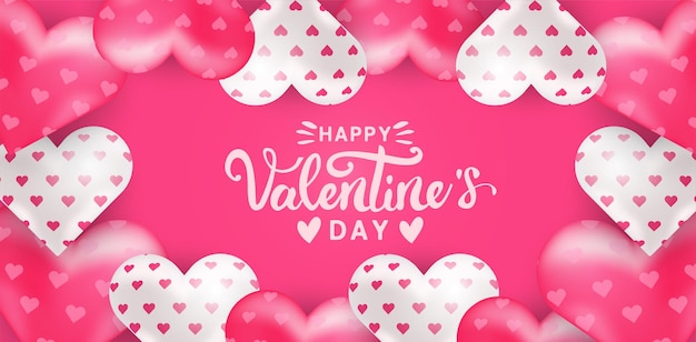 Gelukkige valentijnsdagbanner