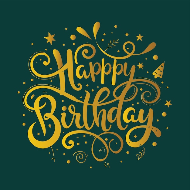 Gelukkige verjaardag typografie banner