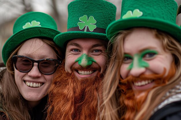 Gelukkige vrienden vieren Ierse Gelukkige St. Patrick's Day samen met bier