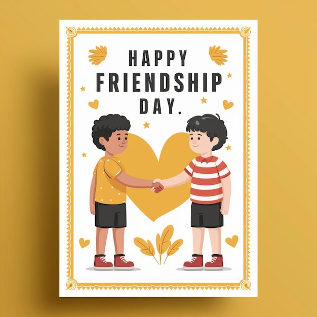 Foto gelukkige vriendschapsdag posterontwerp
